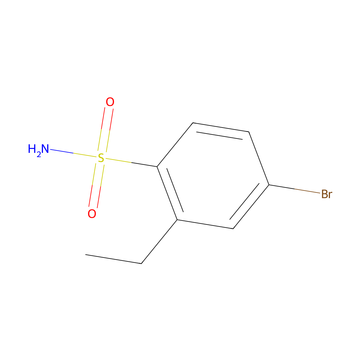 4-Bromo-2-ethyl-benzenesulfonamide molecular structure, CAS 749262-41-7