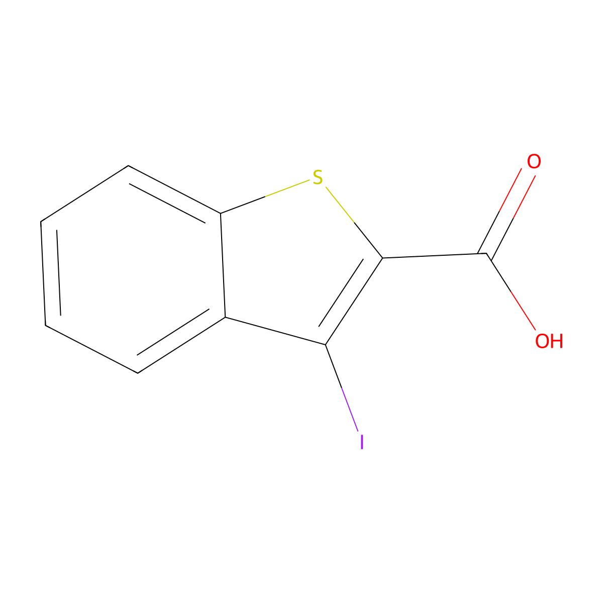 3-Iodobenzo[b]thiophene-2-carboxylic acid molecular structure, CAS 749268-79-9