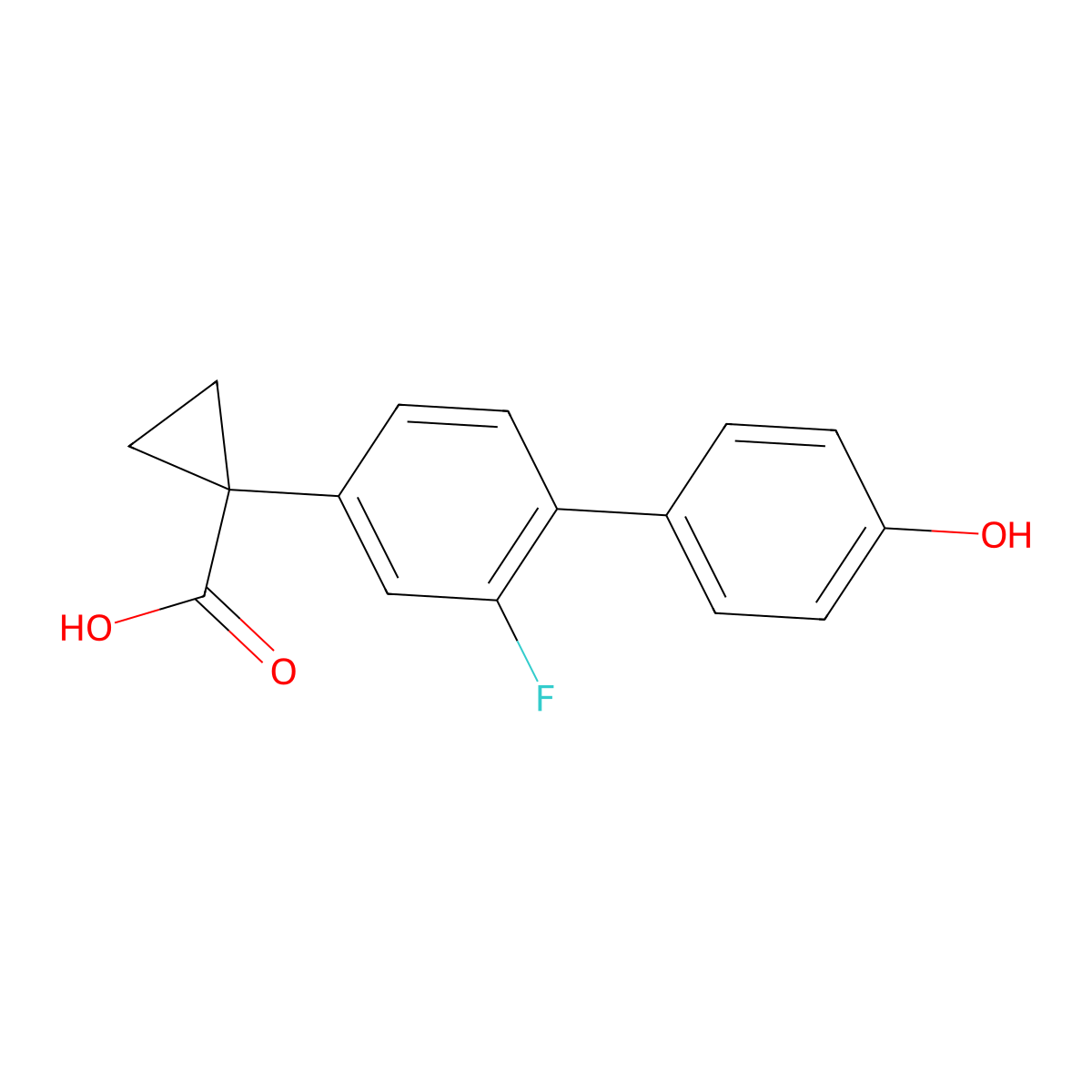 1-(2-Fluoro-4'-hydroxy-biphenyl-4-yl)-cyclopropanecarboxylic acid molecular structure, CAS 749269-80-5