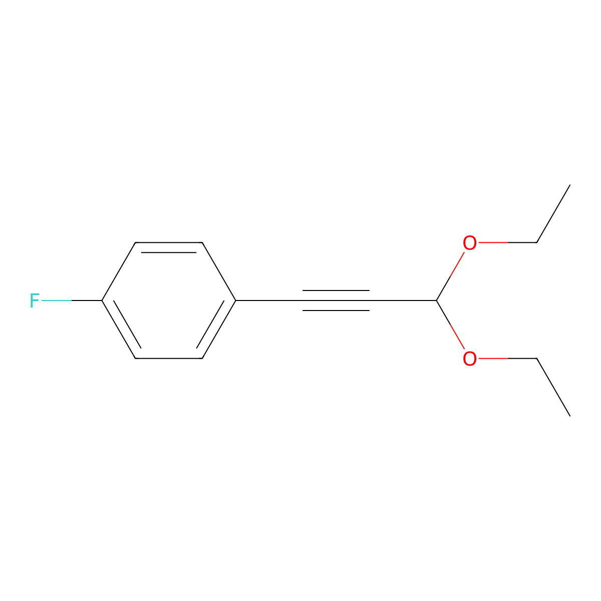 1-(3,3-Diethoxyprop-1-yn-1-yl)-4-fluorobenzene molecular structure, CAS 74929-22-9
