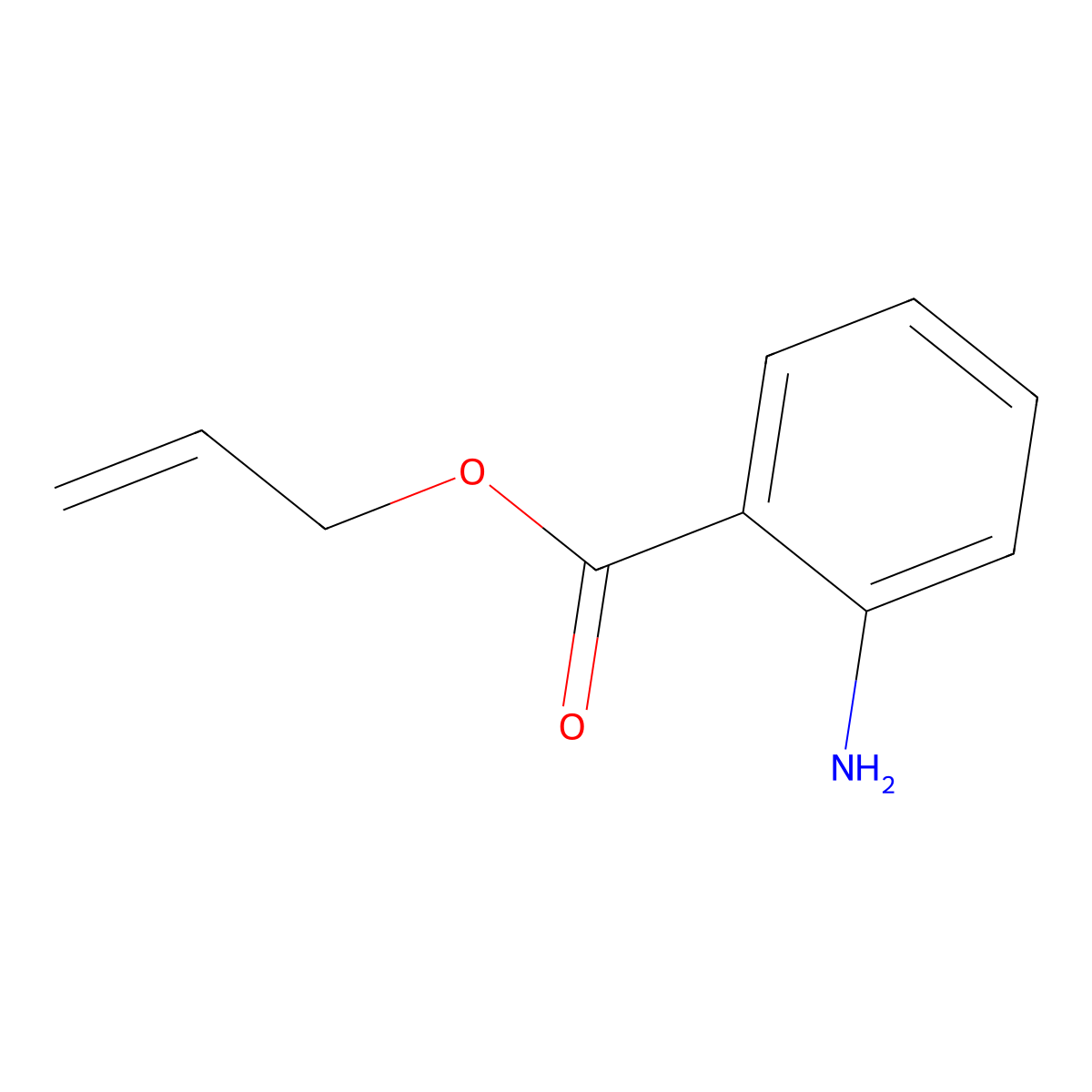 Allyl anthranilate molecular structure, CAS 7493-63-2