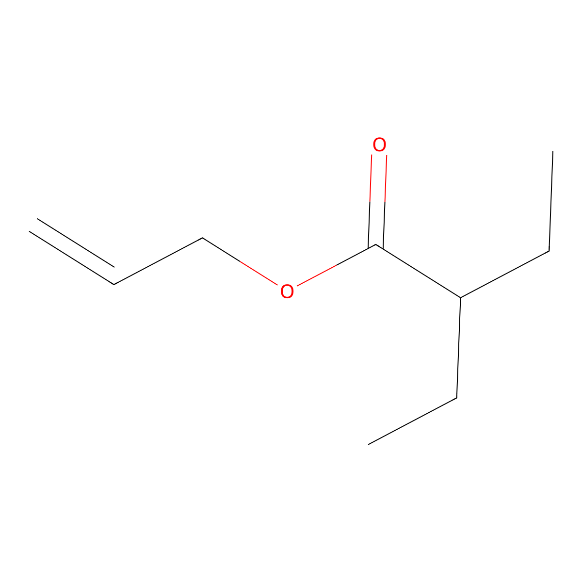 Allyl 2-ethylbutyrate molecular structure, CAS 7493-69-8
