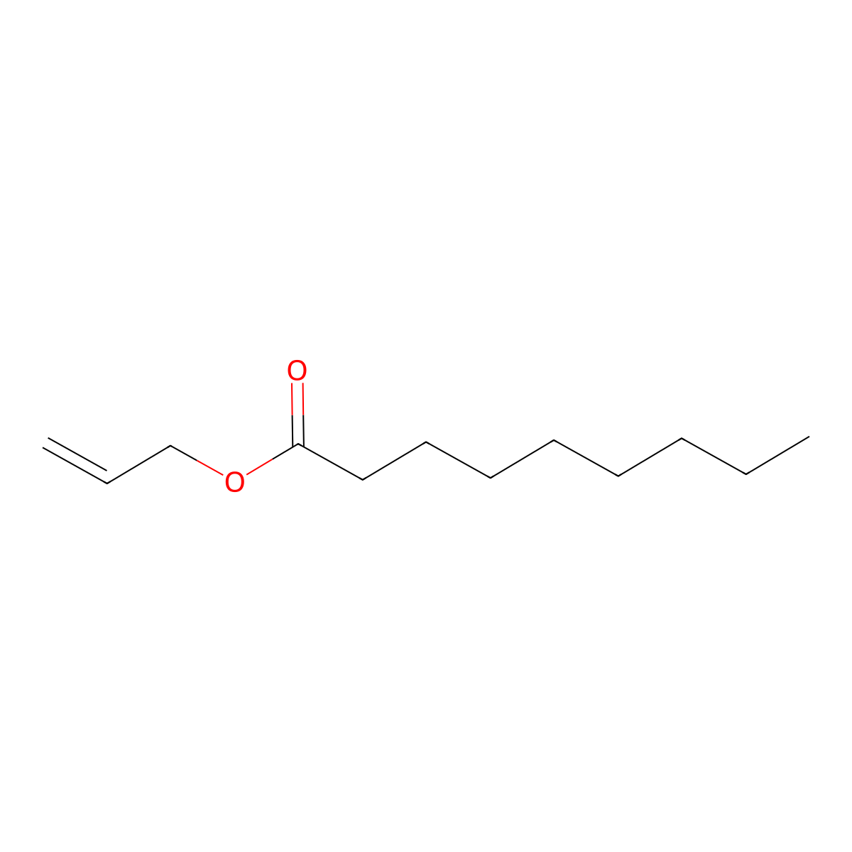 Allyl nonanoate molecular structure, CAS 7493-72-3