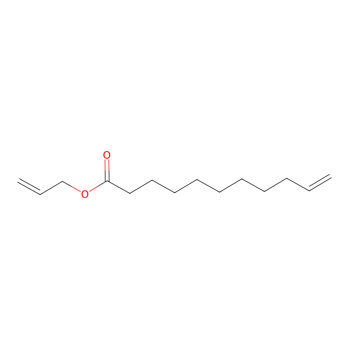 Allyl 10-undecenoate molecular structure, CAS 7493-76-7