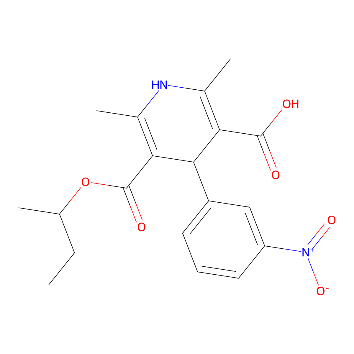 Lercanidipine Impurity A molecular structure, CAS 74936-74-6