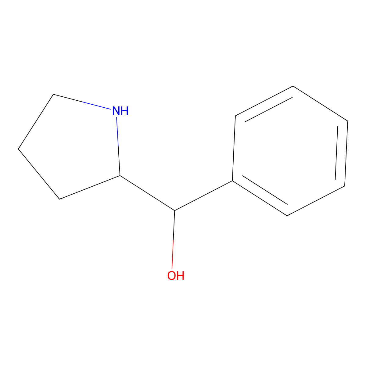 (R)-Phenyl((S)-pyrrolidin-2-yl)methanol molecular structure, CAS 74936-95-1