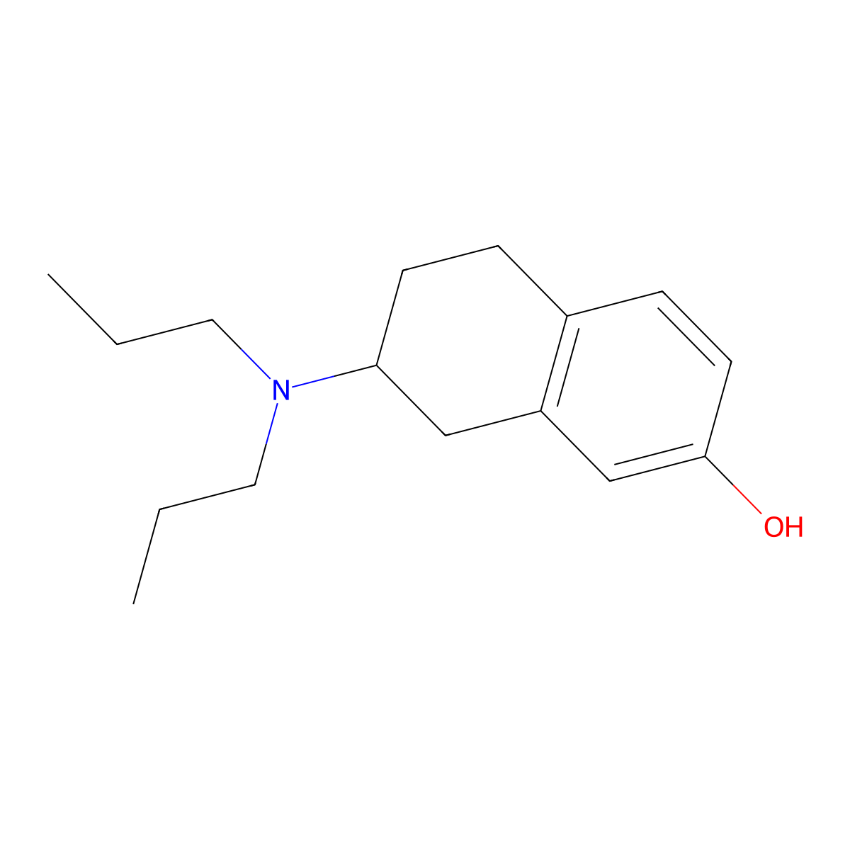 7-hydroxy-2-(di-N-propylamino)tetralin molecular structure, CAS 74938-11-7