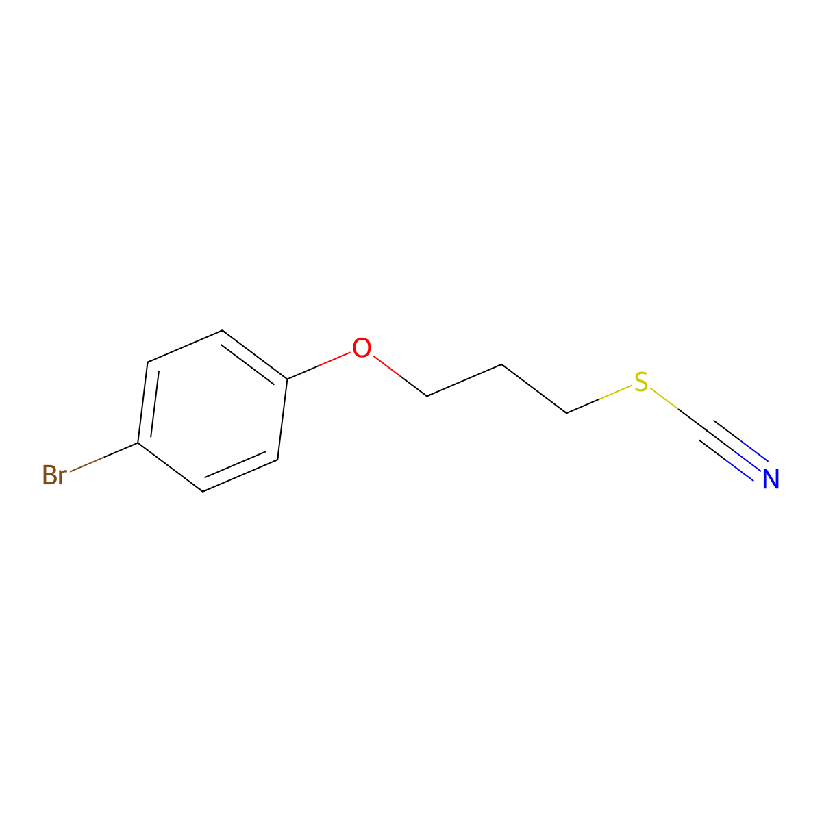 ([3-(4-Bromophenoxy)propyl]sulfanyl)formonitrile molecular structure, CAS 7494-06-6