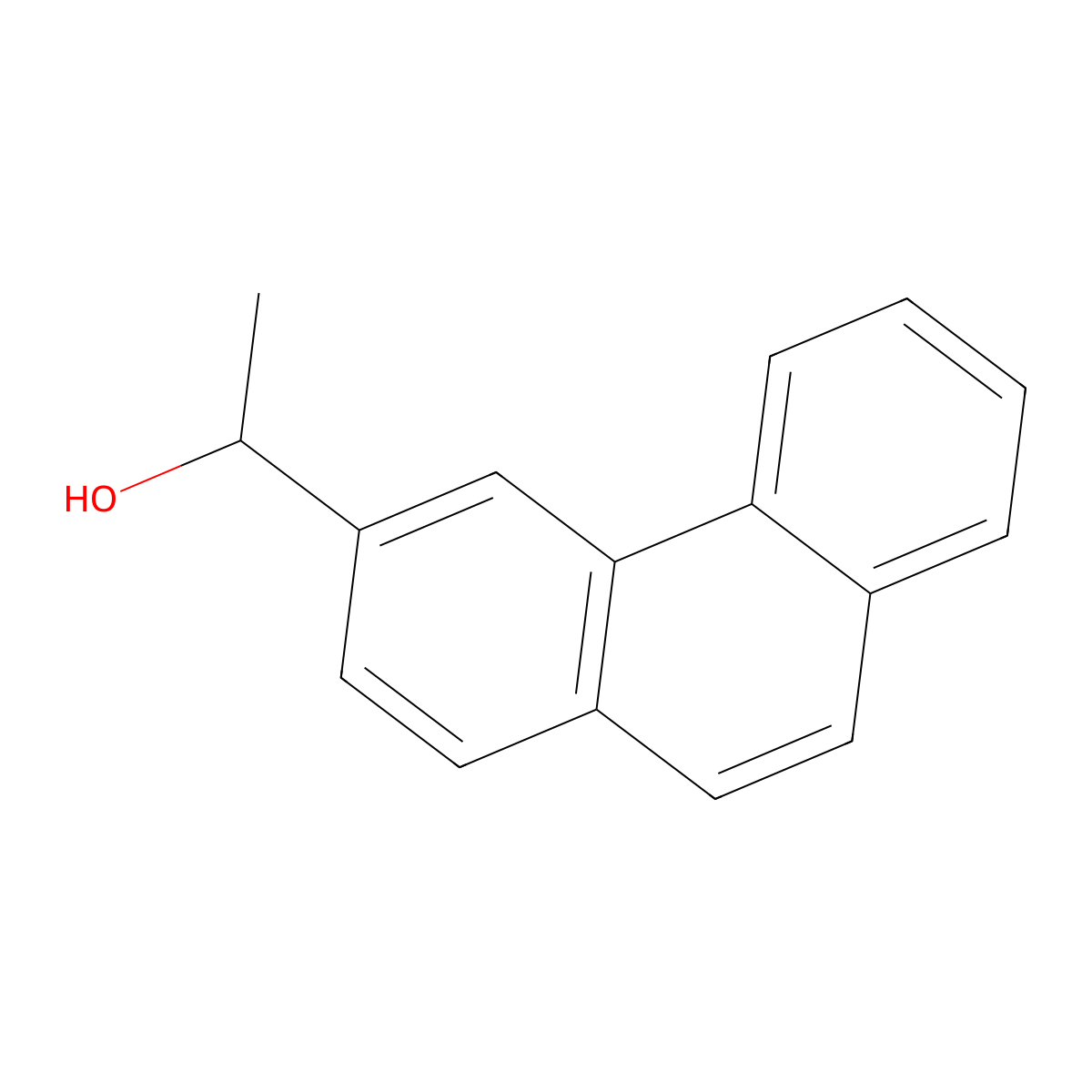 1-Phenanthren-3-ylethanol molecular structure, CAS 7494-58-8