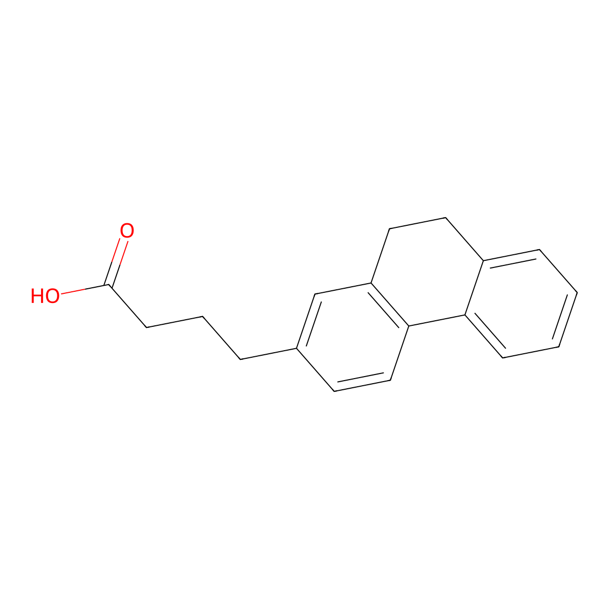 4-(9,10-Dihydrophenanthren-2-yl)butanoic acid molecular structure, CAS 7494-59-9