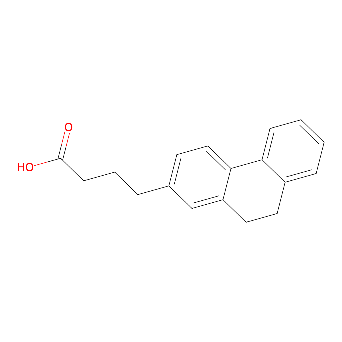4-(9,10-Dihydrophenanthren-2-yl)butanoic acid molecular structure, CAS 7494-59-9