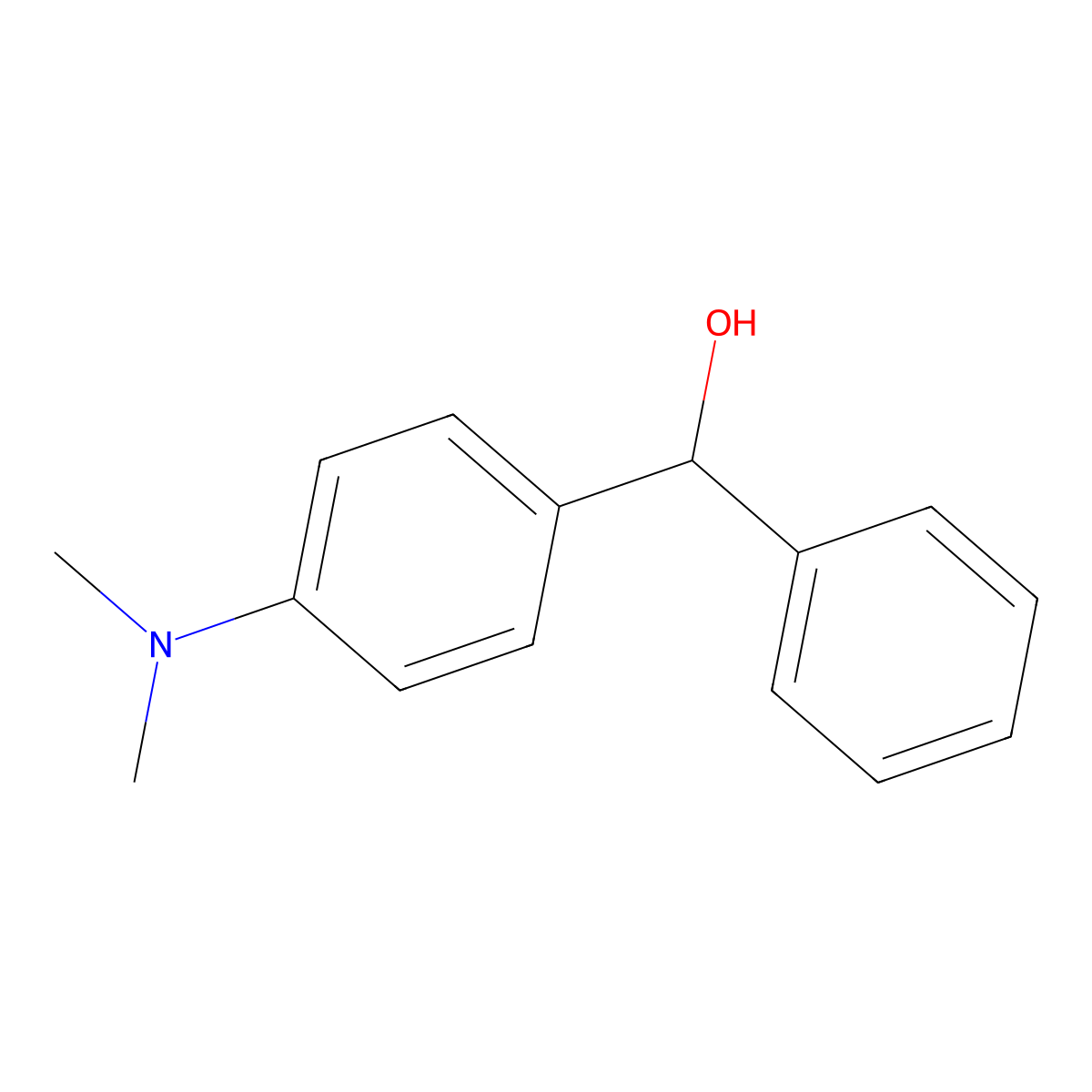4-(Dimethylamino)benzhydrol molecular structure, CAS 7494-77-1
