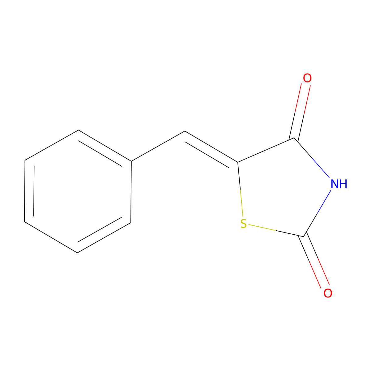(Z)-5-Benzylidenethiazolidine-2,4-dione molecular structure, CAS 74942-62-4