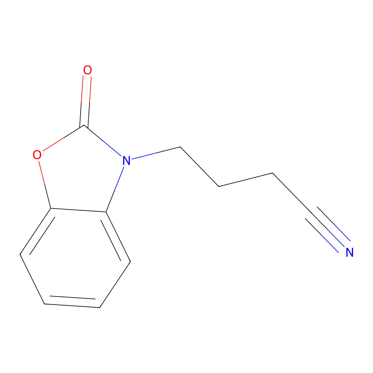 4-(2-Oxo-benzooxazol-3-yl)-butyronitrile molecular structure, CAS 74943-59-2