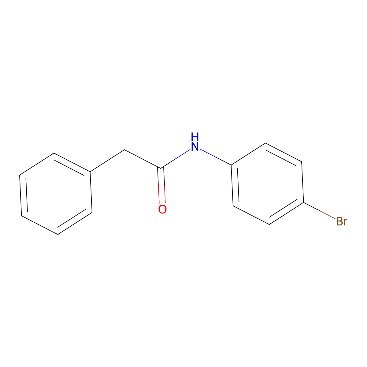 N-(4-bromophenyl)-2-phenylacetamide molecular structure, CAS 7495-11-6