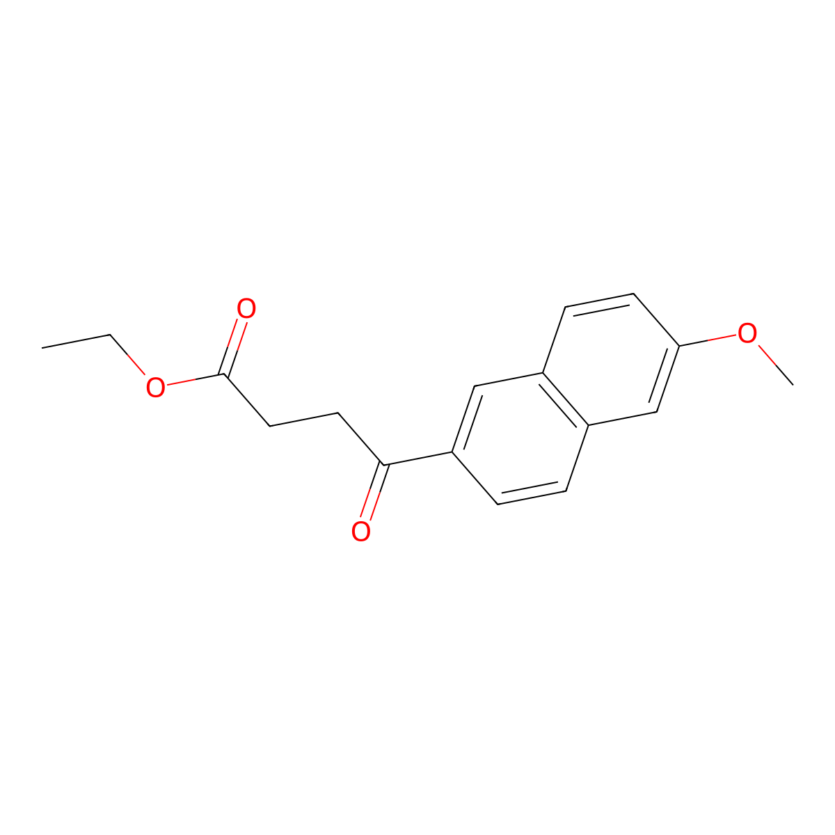 Ethyl 4-(6-methoxynaphthalen-2-yl)-4-oxobutanoate molecular structure, CAS 7495-48-9