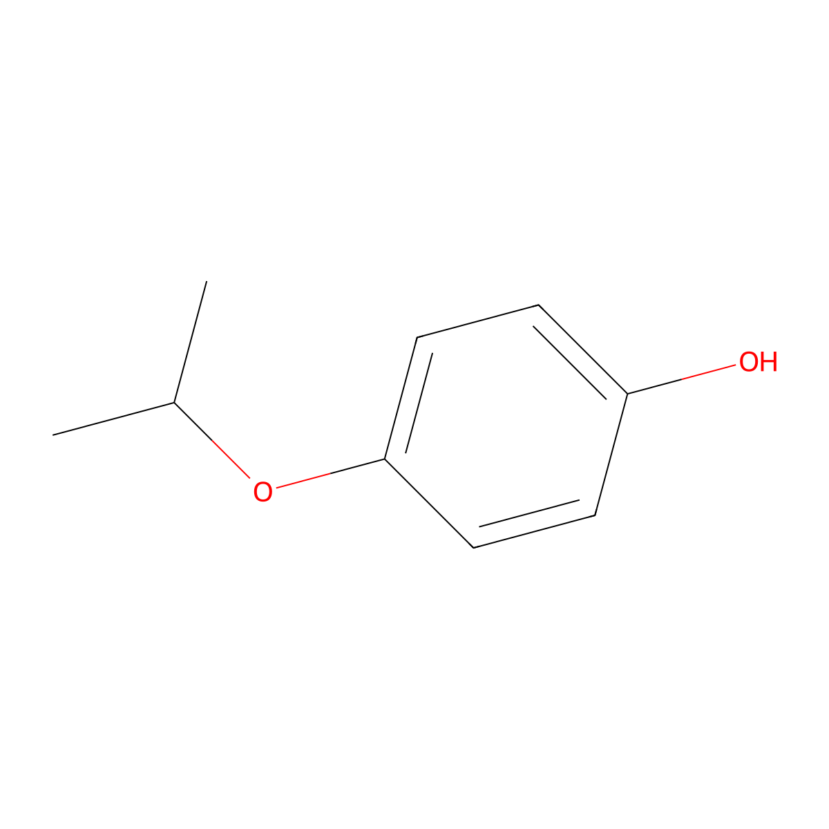 4-Isopropoxyphenol molecular structure, CAS 7495-77-4
