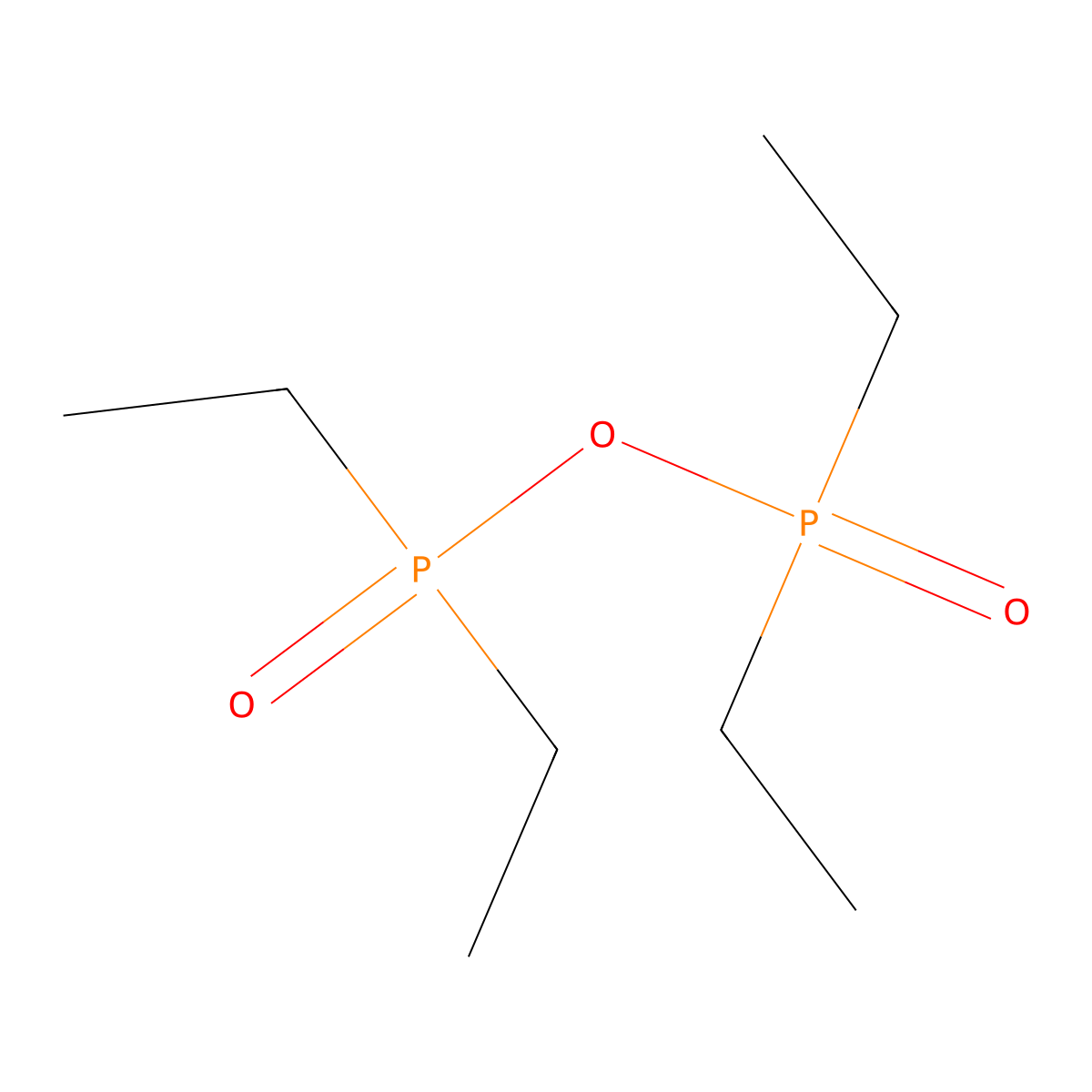 Phosphinic acid, diethyl-, anhydride molecular structure, CAS 7495-97-8