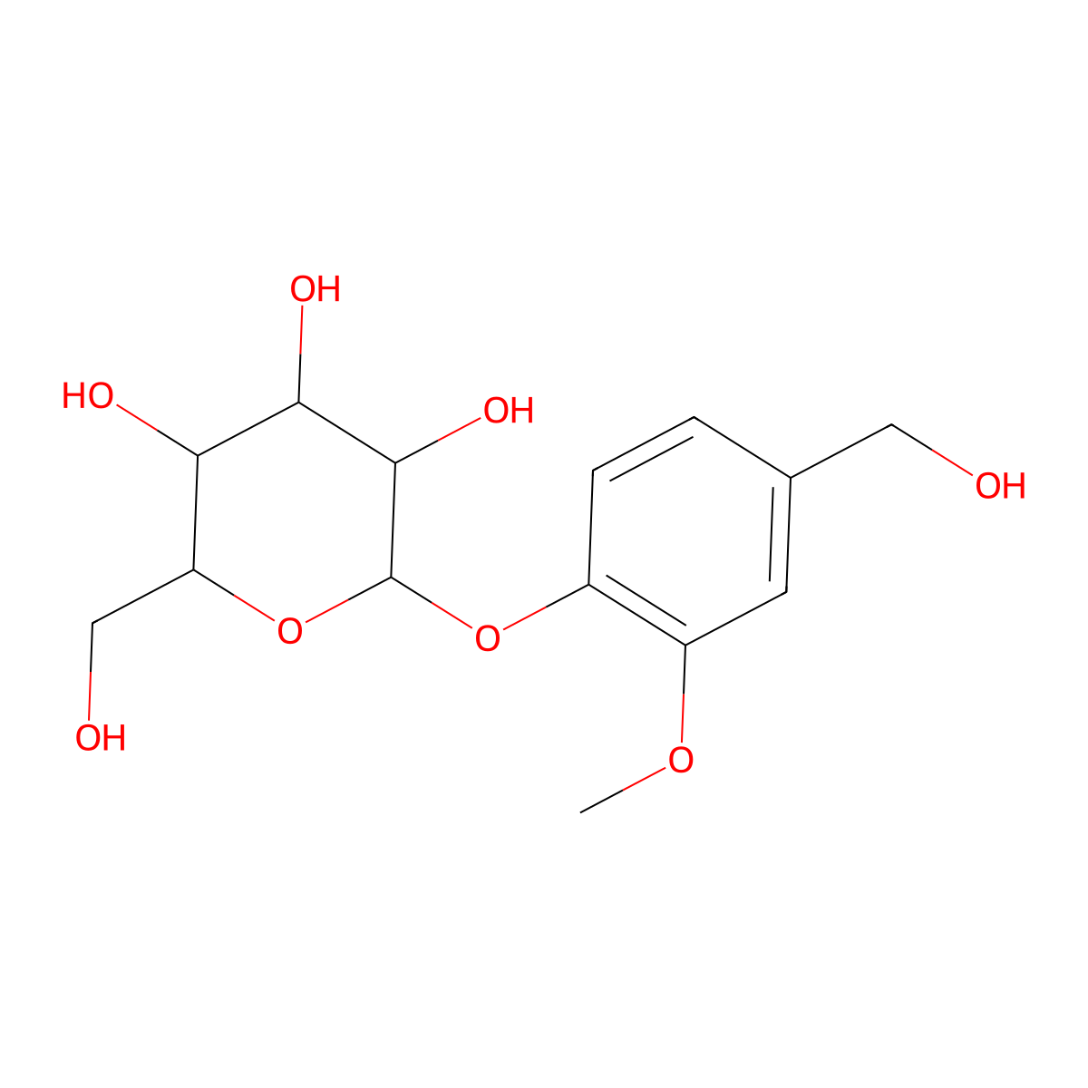 Vanilloloside molecular structure, CAS 74950-96-2