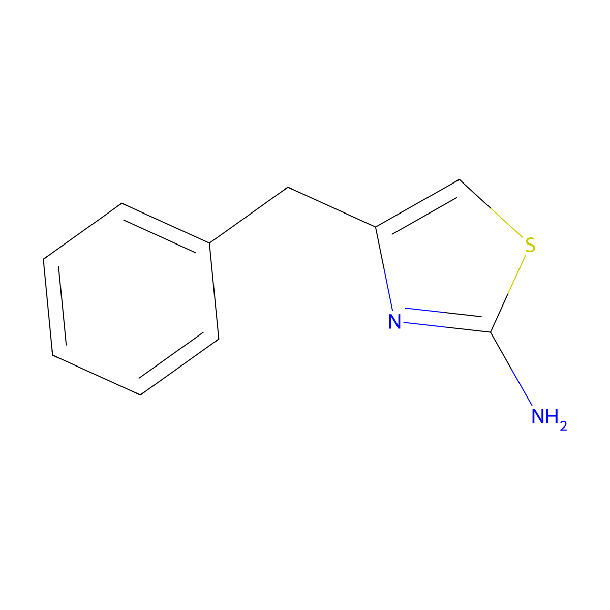 4-Benzyl-1,3-thiazol-2-amine molecular structure, CAS 7496-56-2