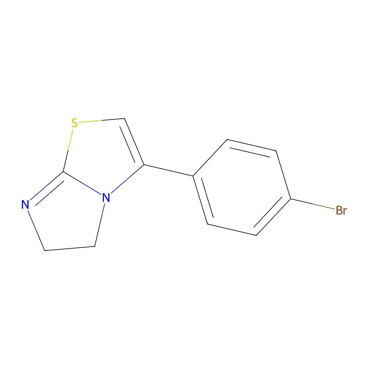 3-(4-Bromophenyl)-5,6-dihydroimidazo[2,1-b][1,3]thiazole molecular structure, CAS 7496-59-5