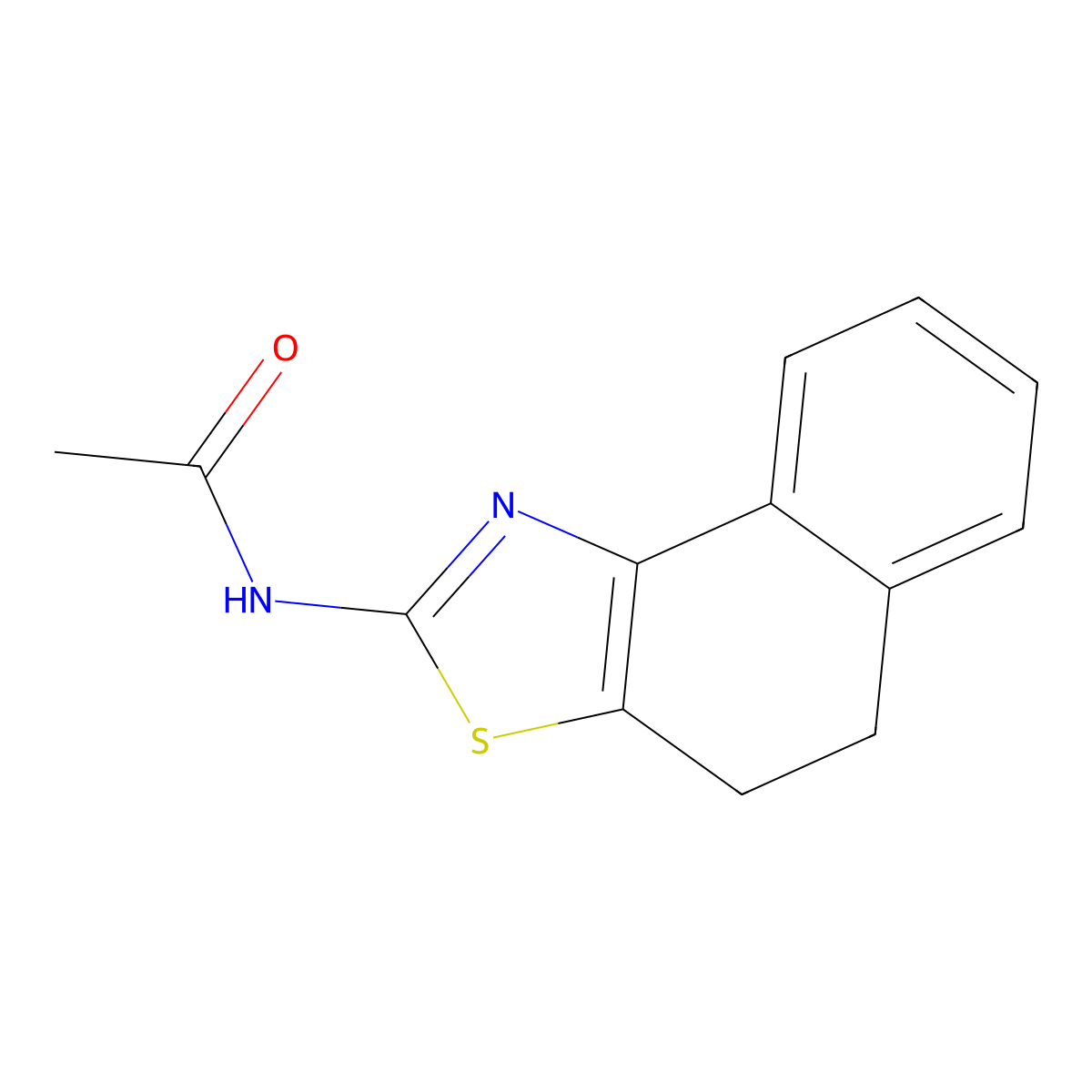 N-(4,5-dihydrobenzo[e][1,3]benzothiazol-2-yl)acetamide molecular structure, CAS 7496-70-0