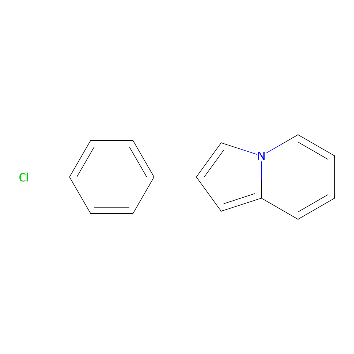 2-(4-Chlorophenyl)indolizine molecular structure, CAS 7496-73-3