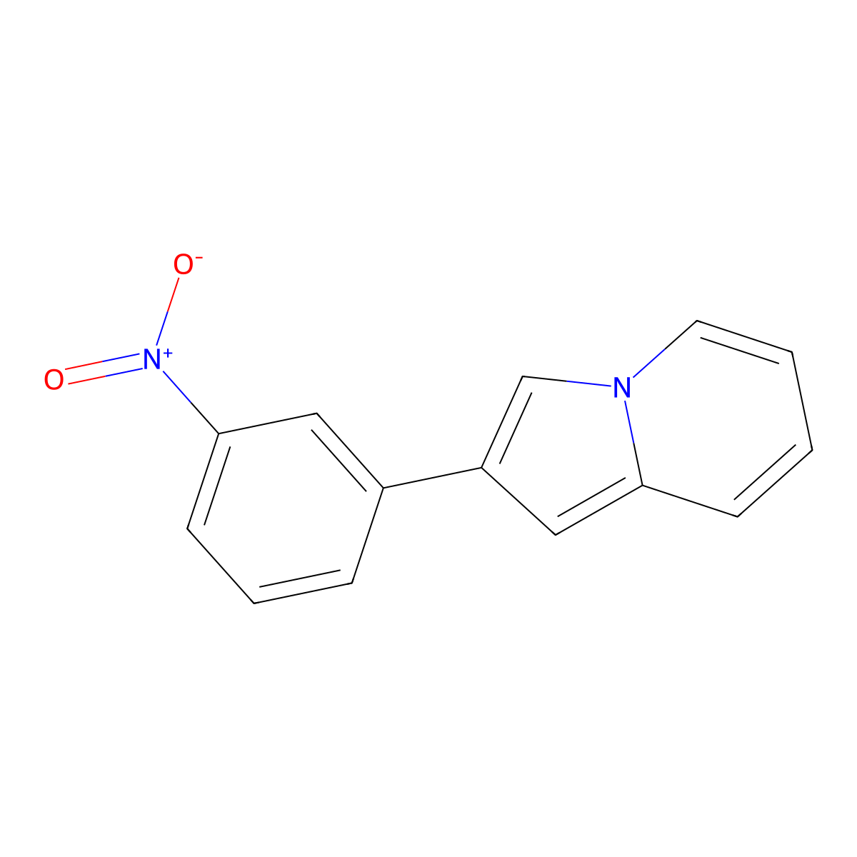 2-(3-Nitrophenyl)indolizine molecular structure, CAS 7496-74-4