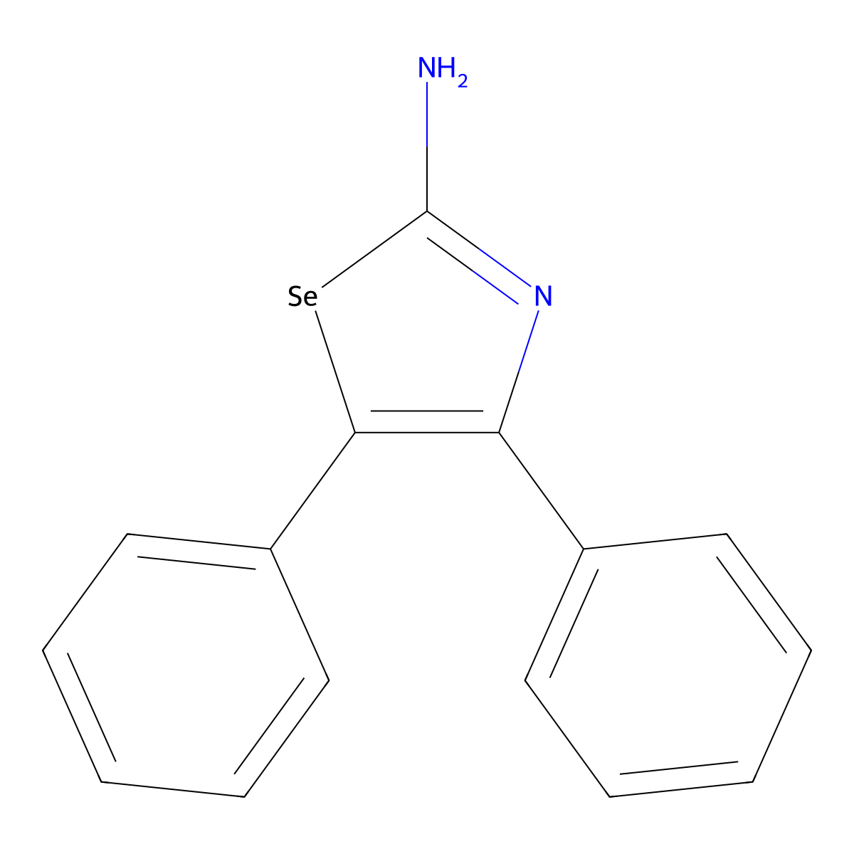 4,5-Diphenyl-1,3-selenazol-2-amine molecular structure, CAS 7496-79-9