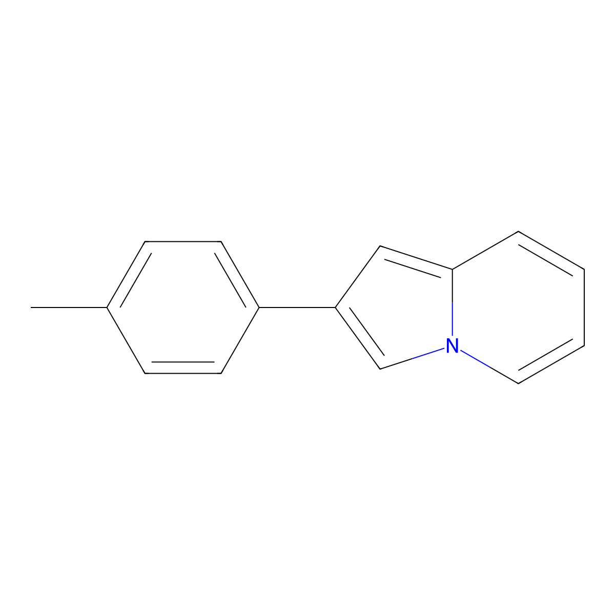 2-(4-Methylphenyl)indolizine molecular structure, CAS 7496-81-3