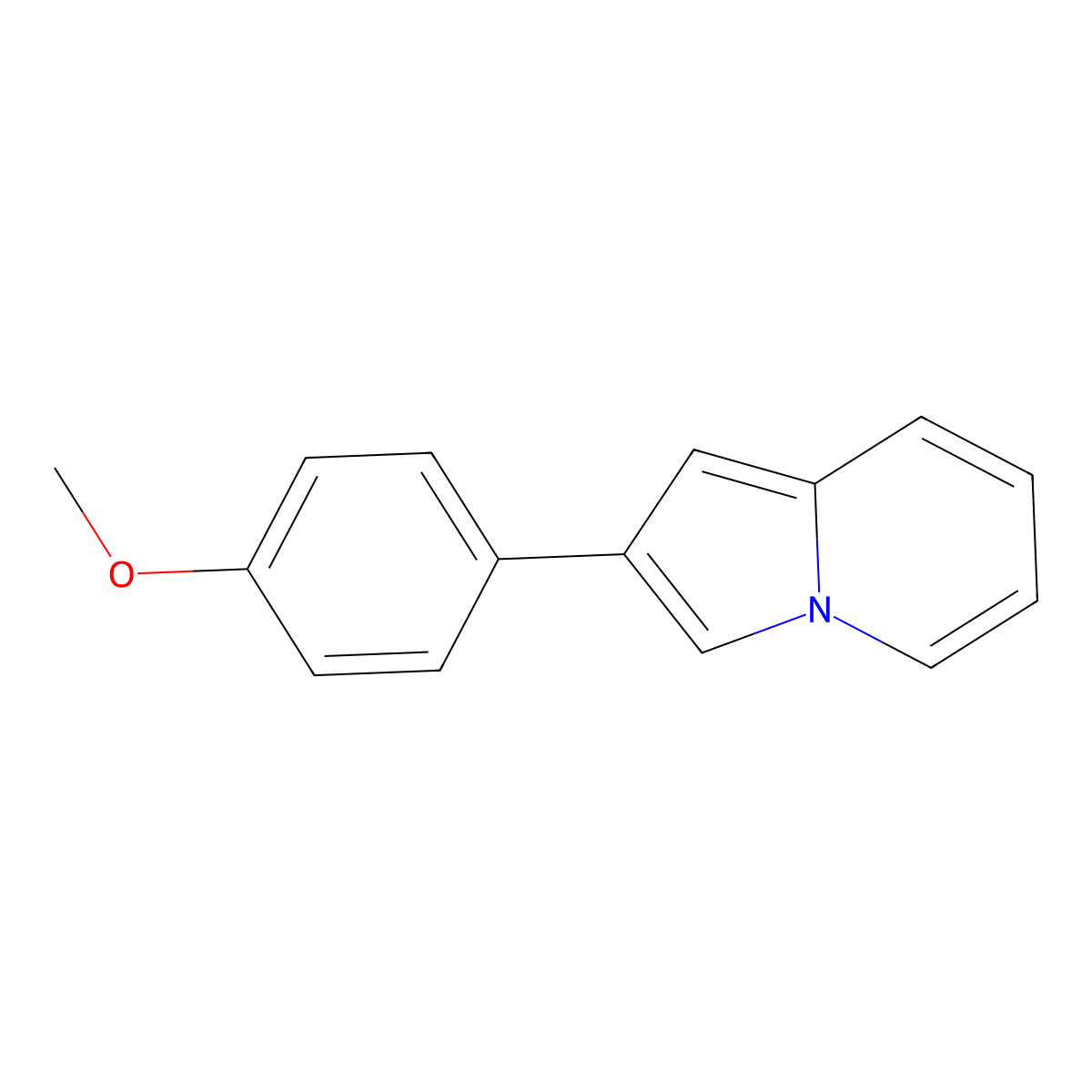 2-(4-Methoxyphenyl)indolizine molecular structure, CAS 7496-82-4