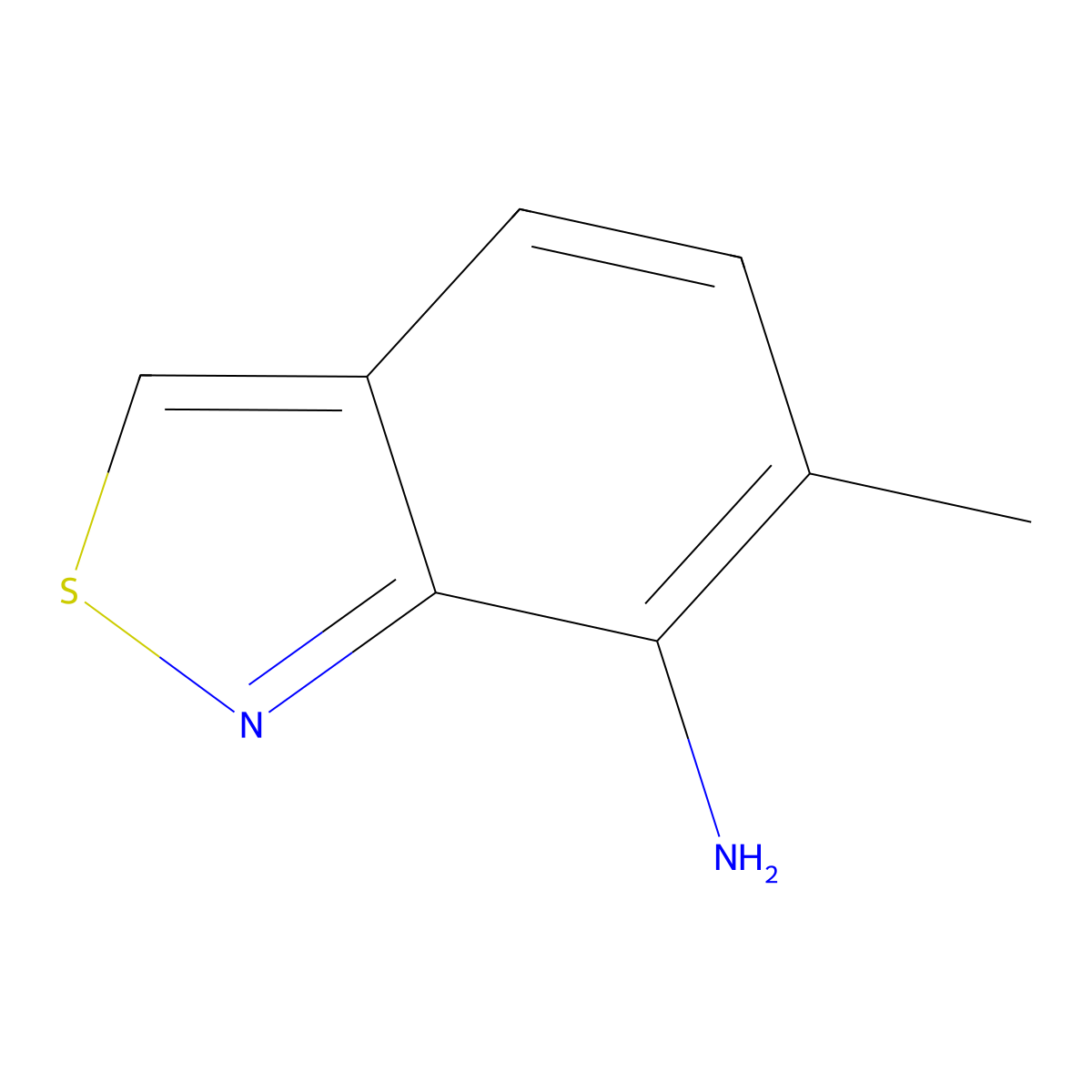 6-Methyl-2,1-benzothiazol-7-amine molecular structure, CAS 74960-01-3