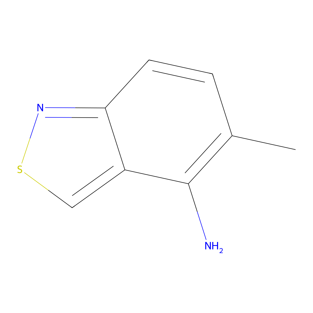 5-Methyl-2,1-benzothiazol-4-amine molecular structure, CAS 74960-04-6