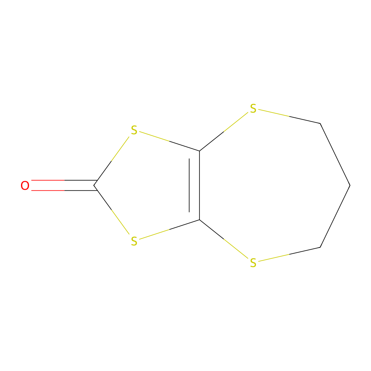 6,7-dihydro-5H-[1,3]dithiolo[4,5-b][1,4]dithiepin-2-one molecular structure, CAS 74962-30-4