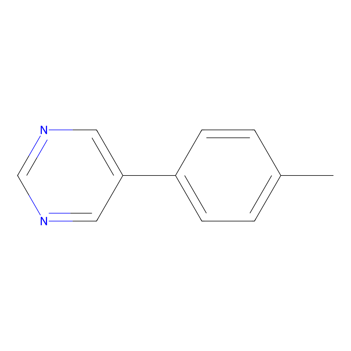 5-(4-Methylphenyl)pyrimidine molecular structure, CAS 74963-04-5