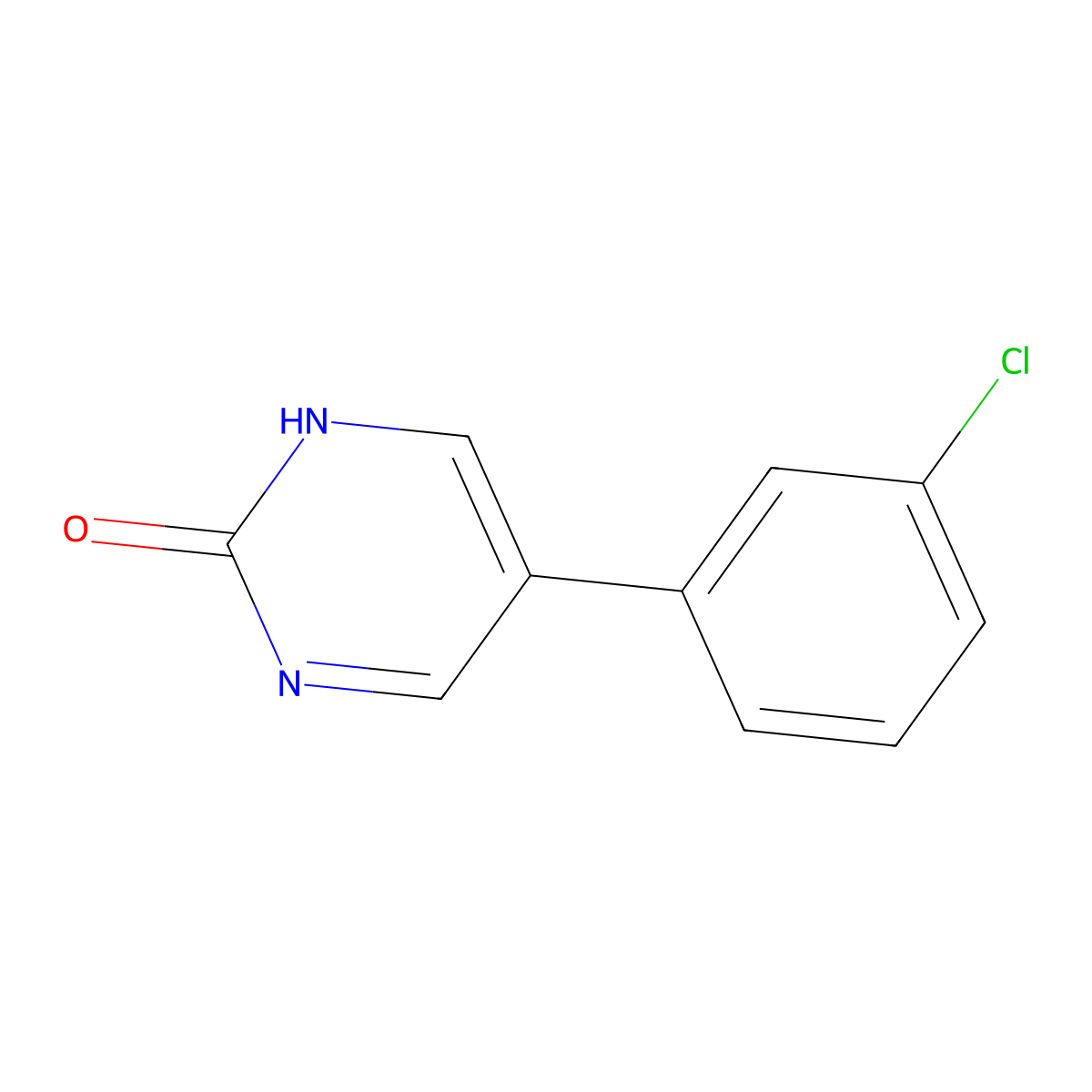 5-(3-Chlorophenyl)pyrimidin-2-ol molecular structure, CAS 74963-17-0