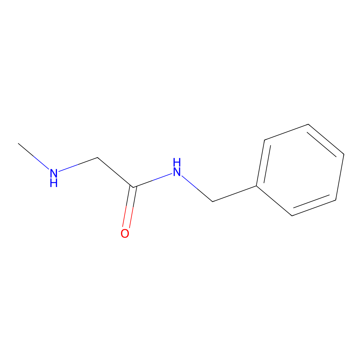 N-benzyl-2-(methylamino)acetamide molecular structure, CAS 74963-37-4