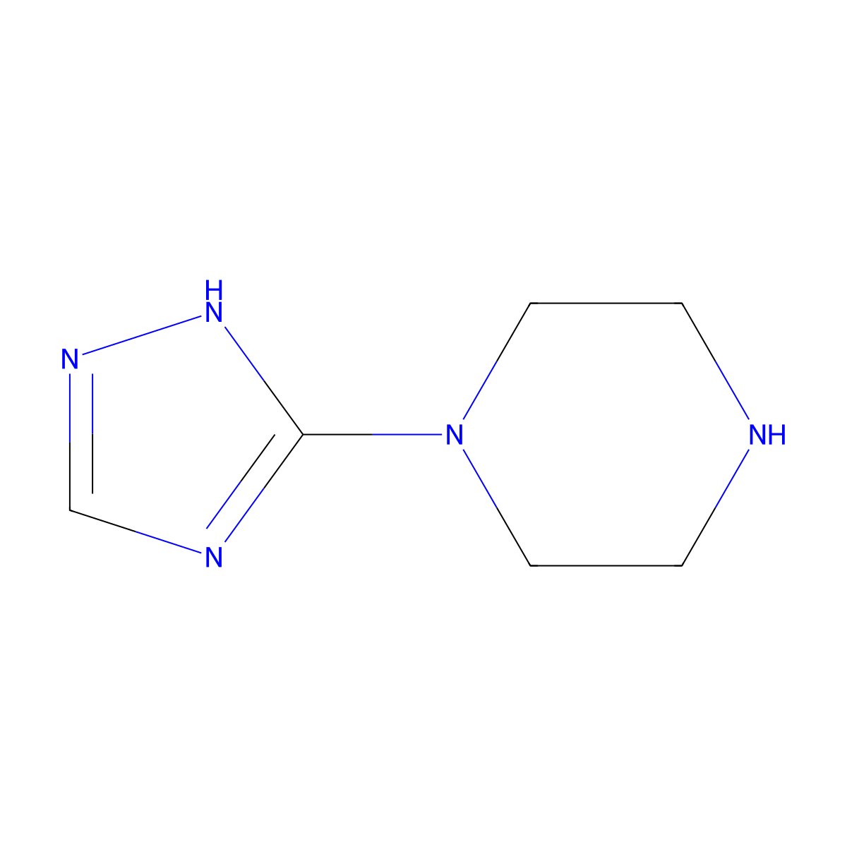 1-(1H-1,2,4-triazol-5-yl)piperazine molecular structure, CAS 74964-11-7