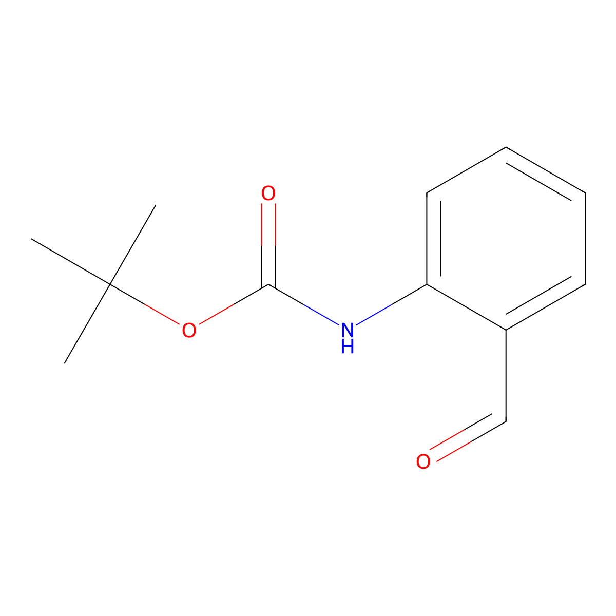 tert-butyl N-(2-formylphenyl)carbamate molecular structure, CAS 74965-38-1