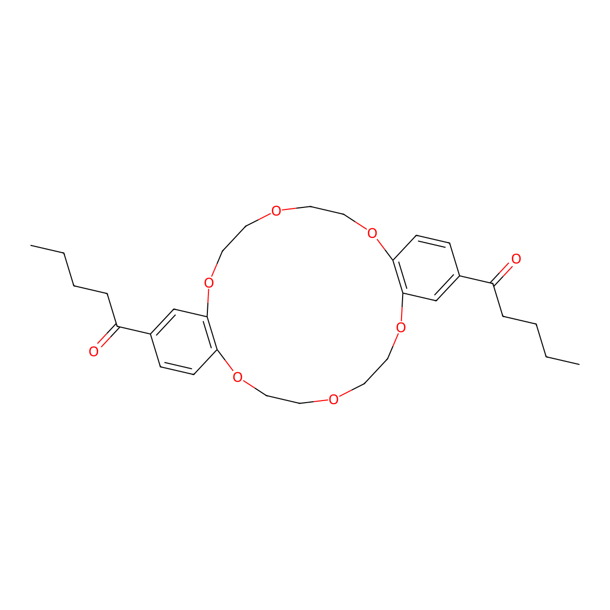 4',4''(5'')-Divaleryldibenzo-18-crown-6 molecular structure, CAS 74966-25-9
