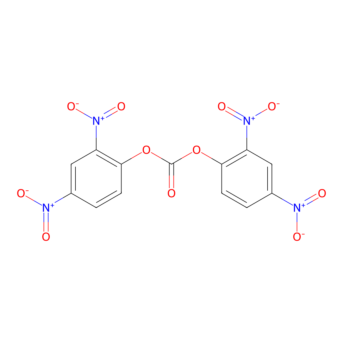 Bis(2,4-dinitrophenyl)carbonate molecular structure, CAS 7497-12-3