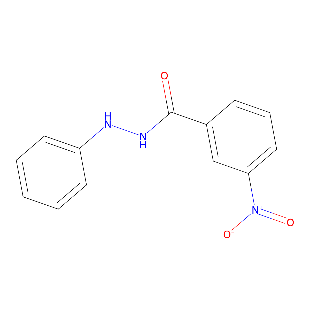 3-nitro-N'-phenylbenzohydrazide molecular structure, CAS 7497-14-5