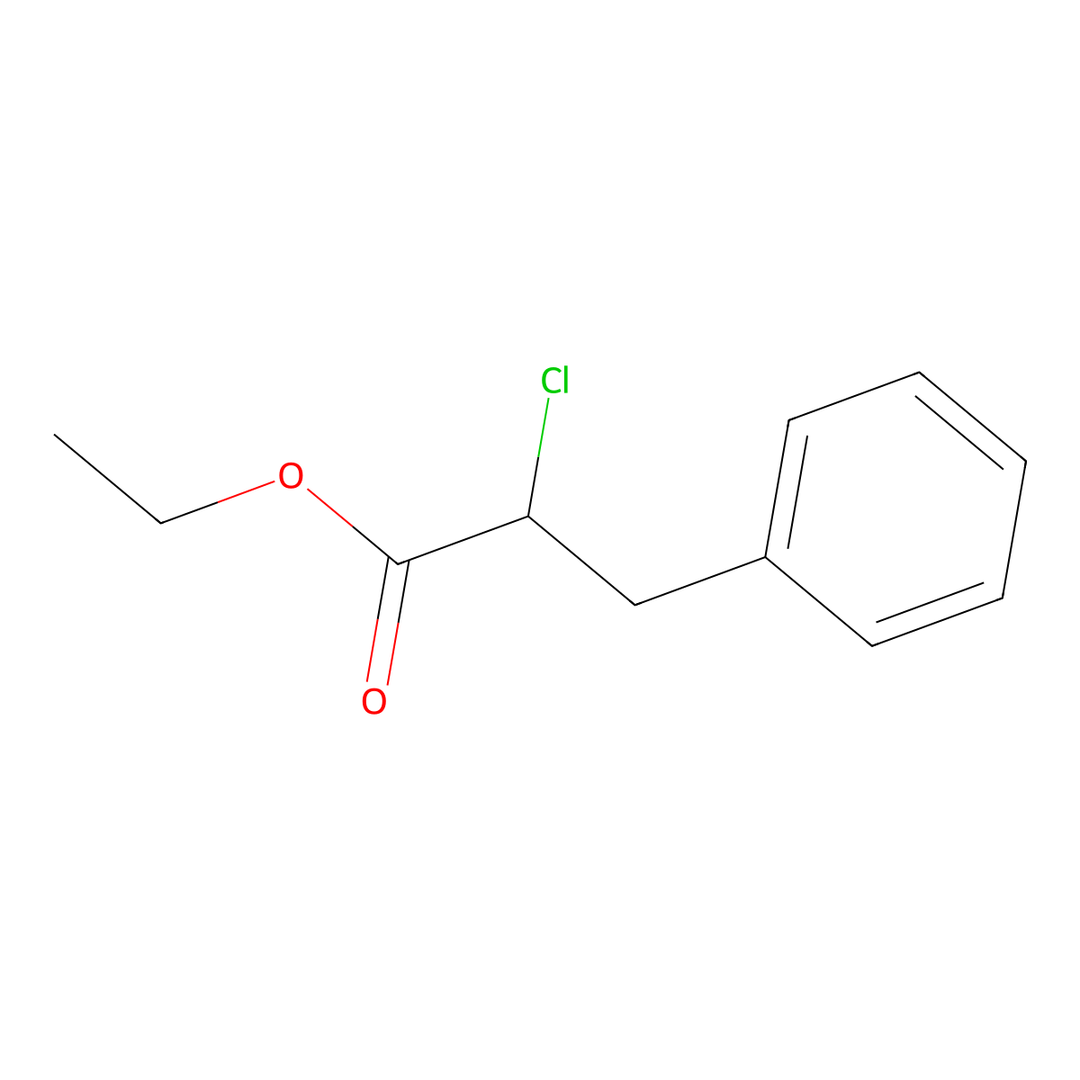 Ethyl 2-chloro-3-phenylpropanoate molecular structure, CAS 7497-19-0