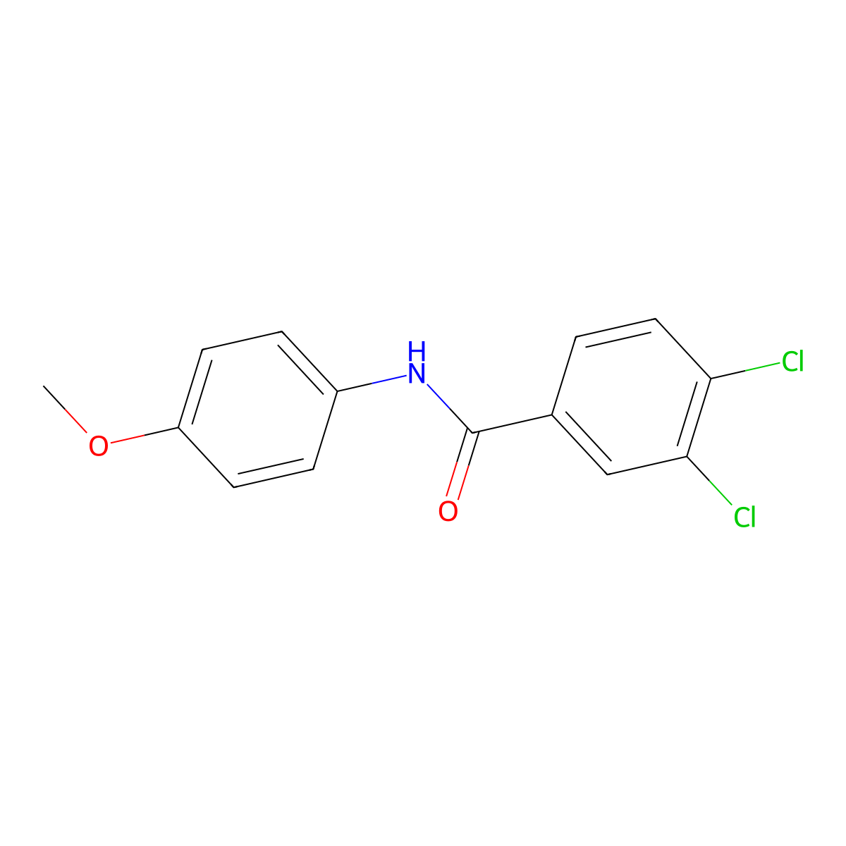 3,4-dichloro-N-(4-methoxyphenyl)benzamide molecular structure, CAS 7497-25-8
