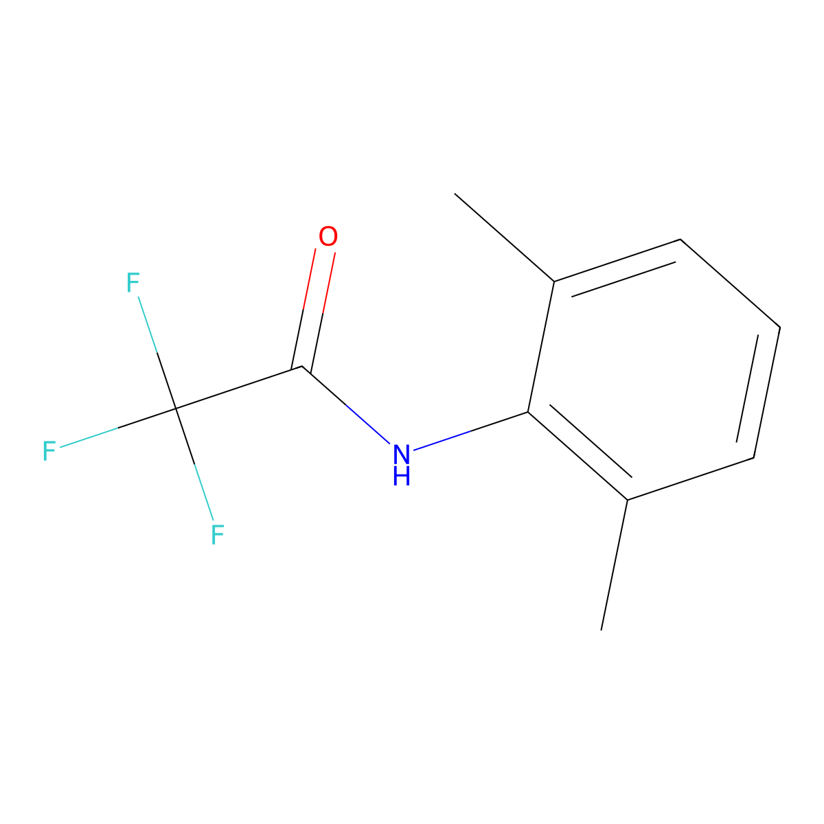 N-(2,6-dimethylphenyl)-2,2,2-trifluoroacetamide molecular structure, CAS 7497-27-0