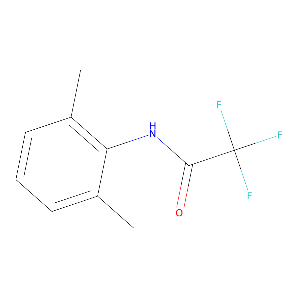 N-(2,6-dimethylphenyl)-2,2,2-trifluoroacetamide molecular structure, CAS 7497-27-0