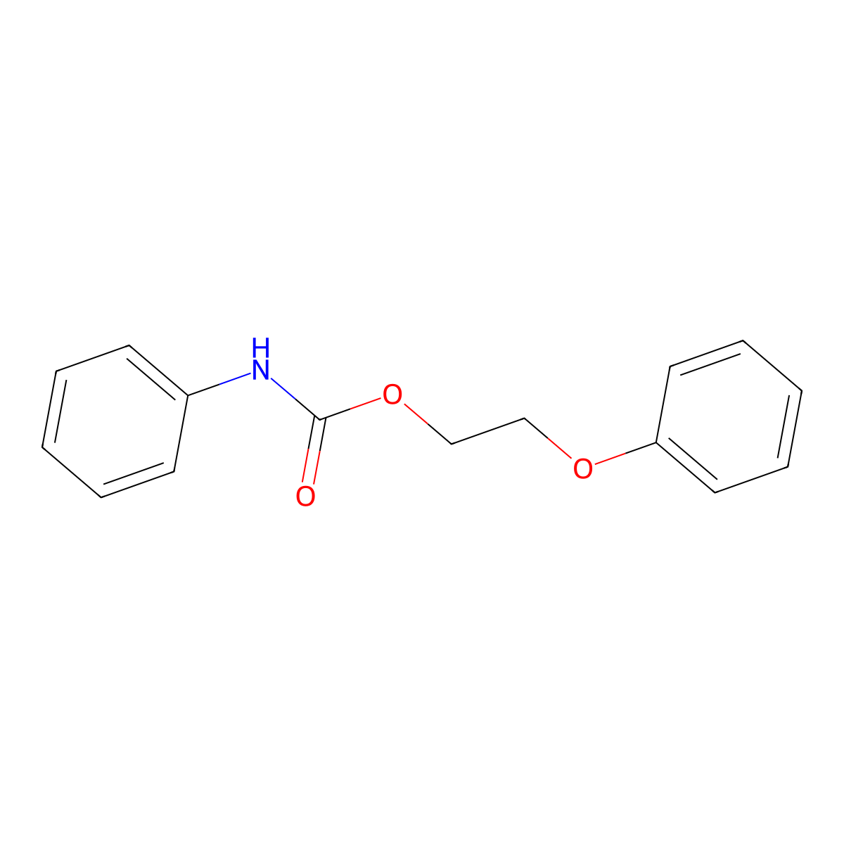 2-phenoxyethyl N-phenylcarbamate molecular structure, CAS 7497-29-2