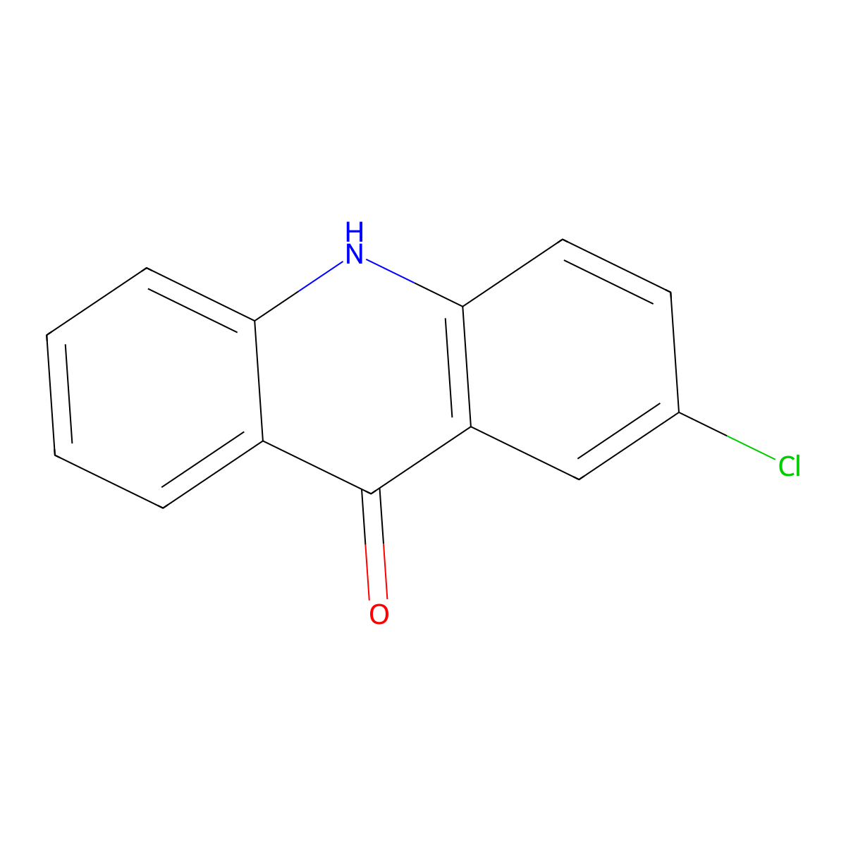 2-chloroacridin-9(10H)-one molecular structure, CAS 7497-52-1