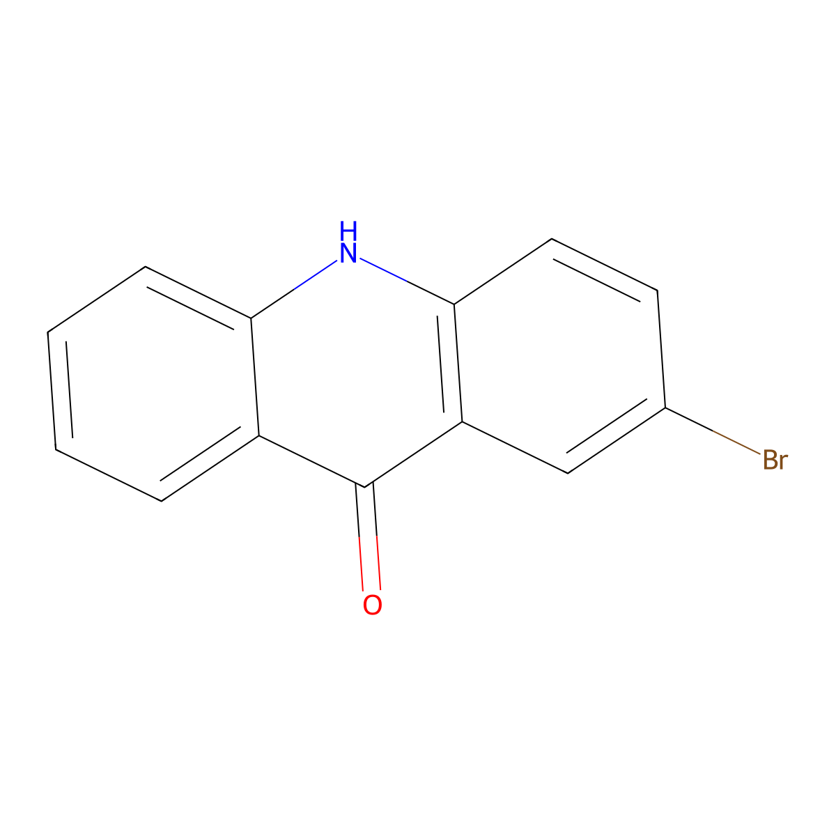 2-bromo-9(10H)-acridone molecular structure, CAS 7497-54-3