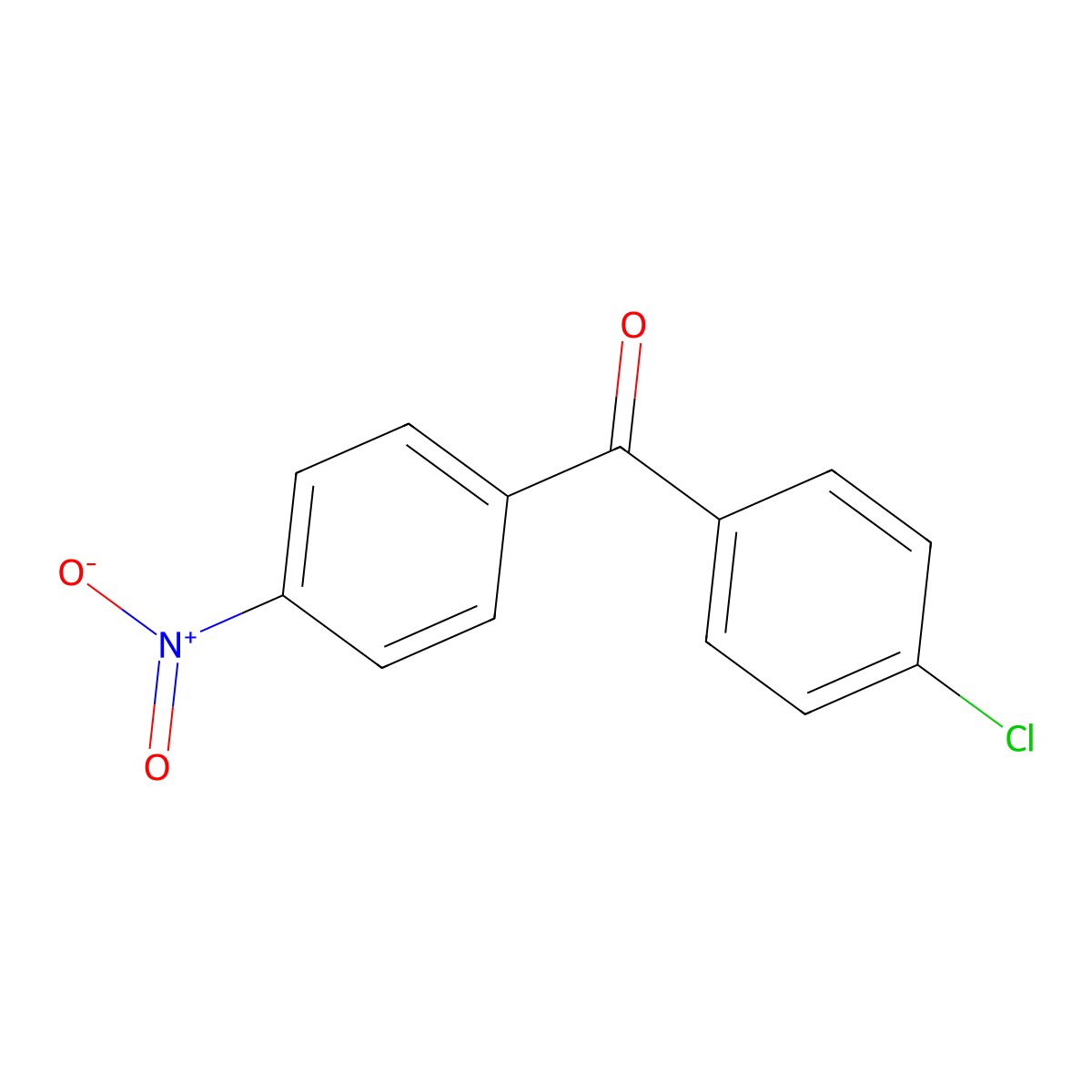 4-Chloro-4'-nitrobenzophenone molecular structure, CAS 7497-60-1